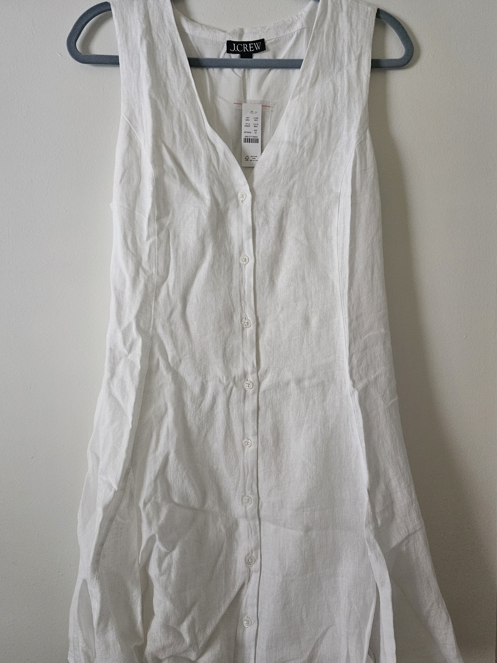 J.Crew White 100% Linen Dress